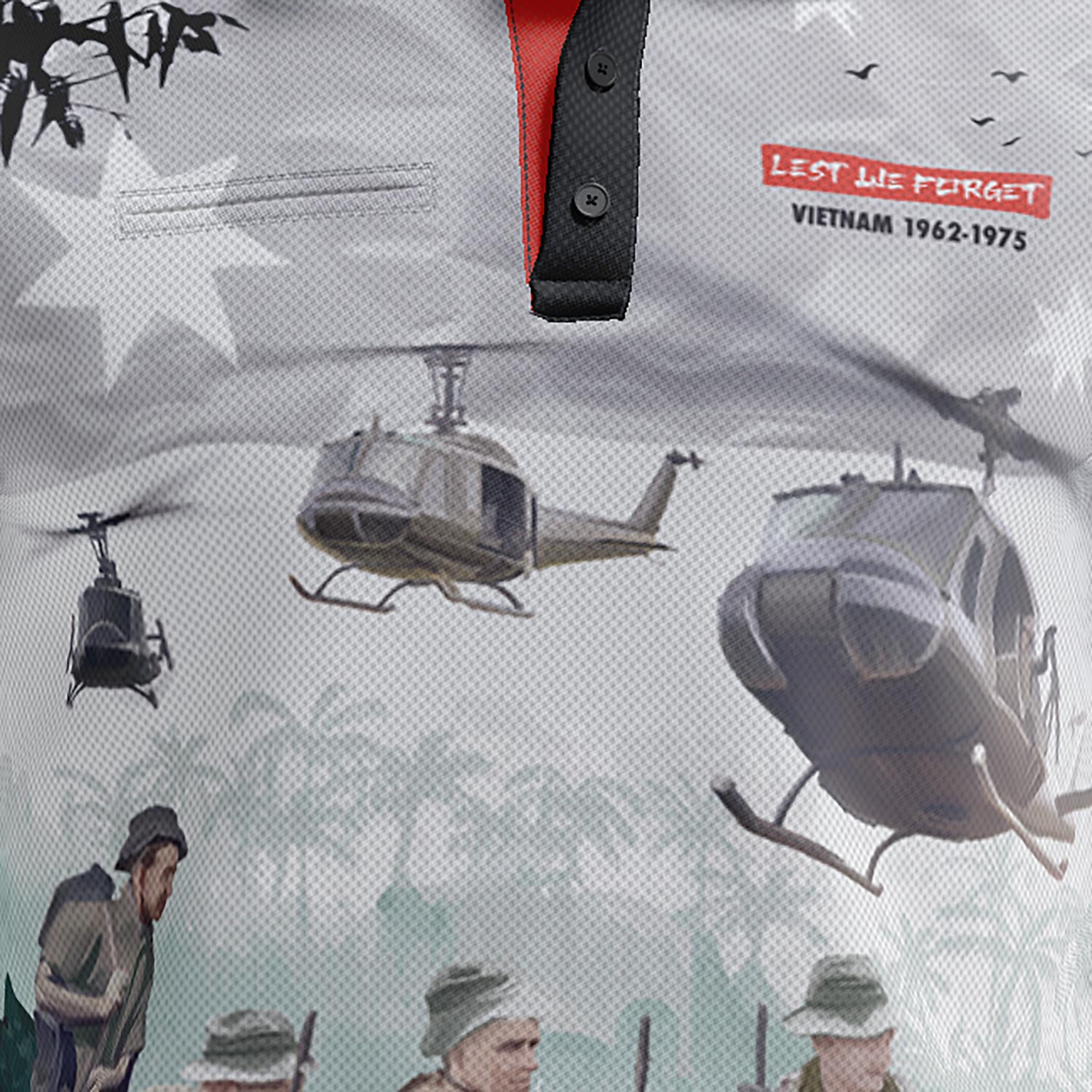 Vietnam Veterans polo with pocket